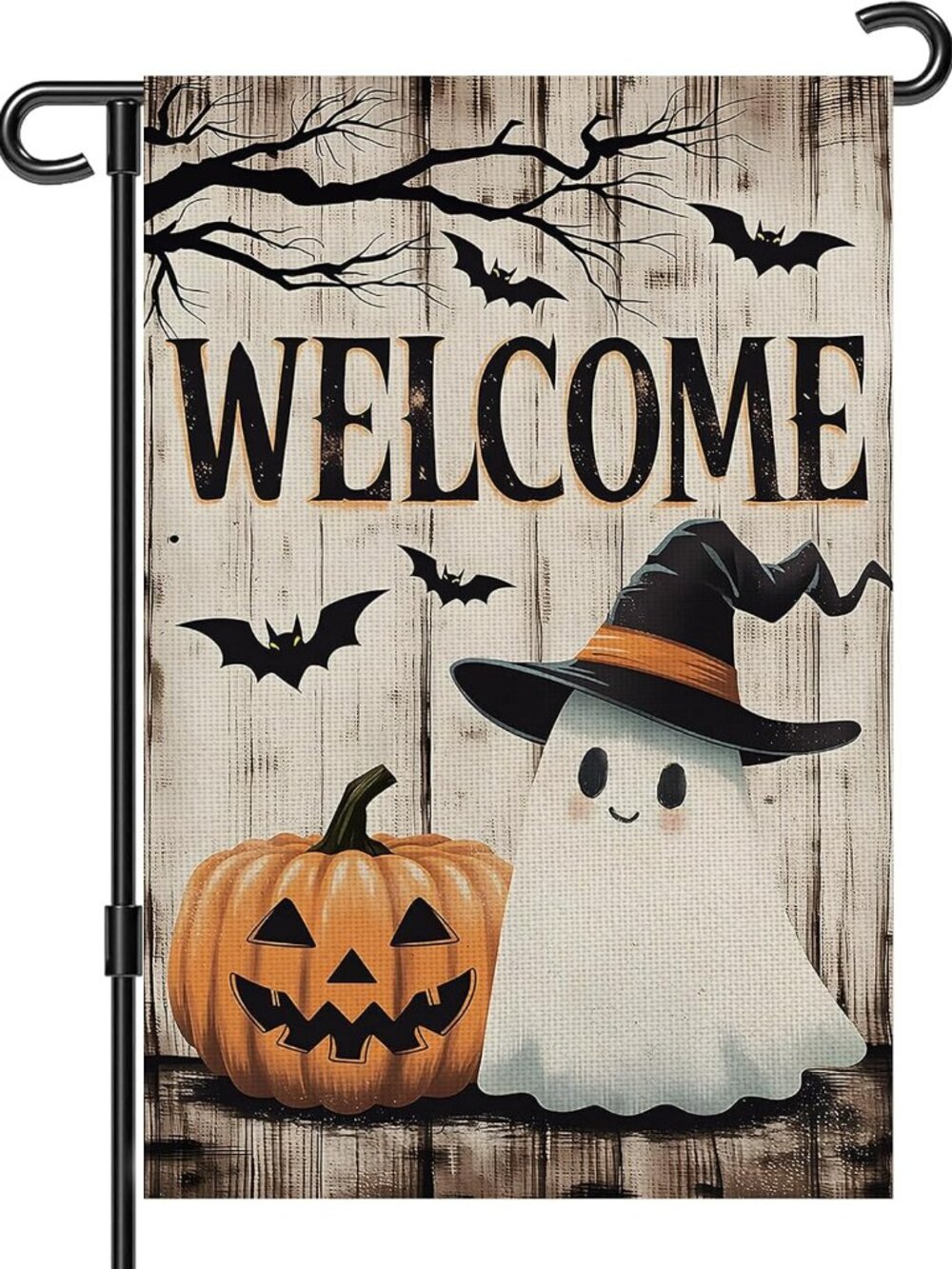 Halloween Decorations Outdoor Garden Flag 12x18 Inch for Outside Double Sided Ha